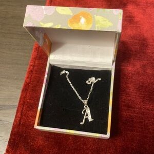 Initial letter A necklace